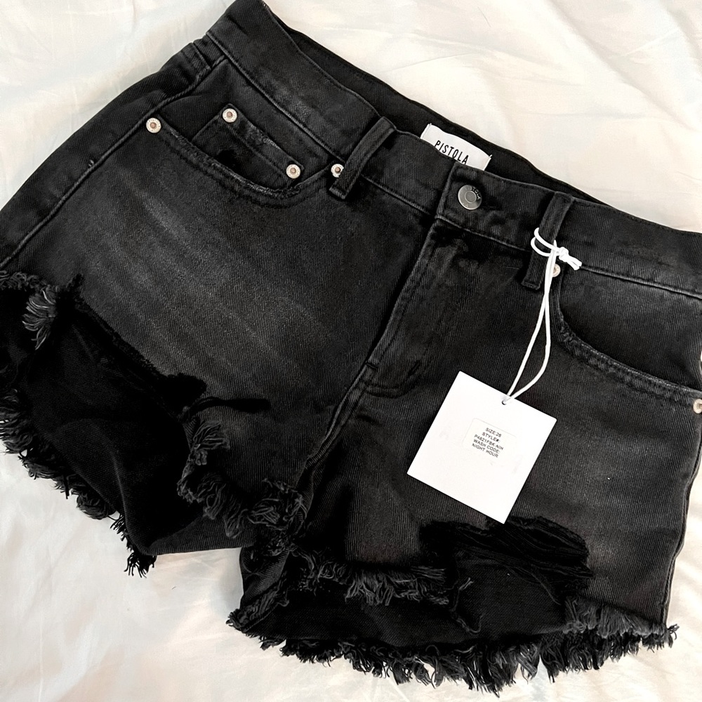 Gigi Low Rise Cut Off in Night Hour by Pistola on Revolve